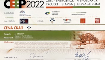 Projekt Rezidence Pod Portáškami získal cenu ČKAIT